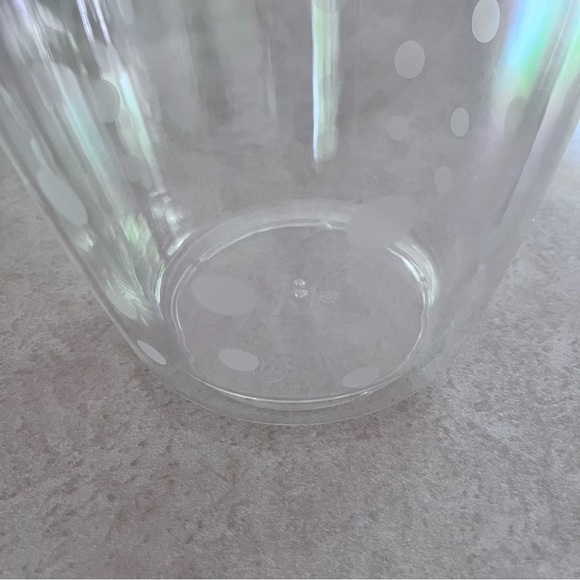 Pampered Chef acrylic polka dot ice bucket with scoop - Picture 2 of 4